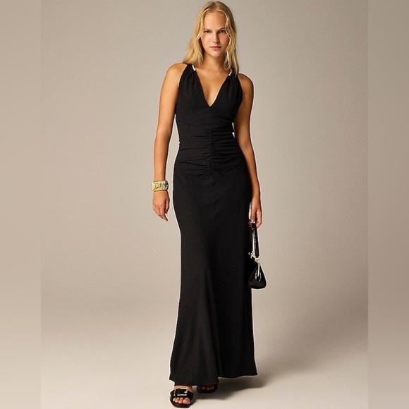 J. Crew Dresses & Skirts - J Crew Full-length embellished ruched dress CD510